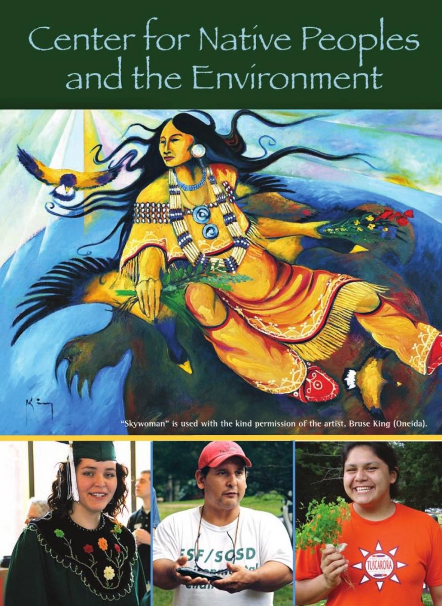 Center for Native Peoples and the Environment collage of painting and individuals