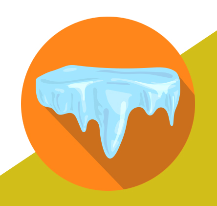 Melting ice illustration