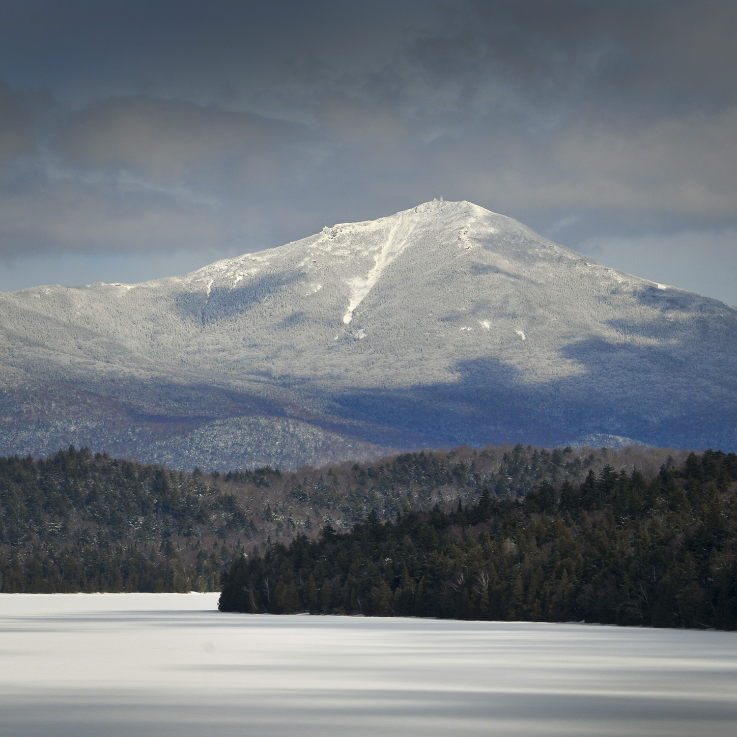 View of Whiteface Mountain from river side
