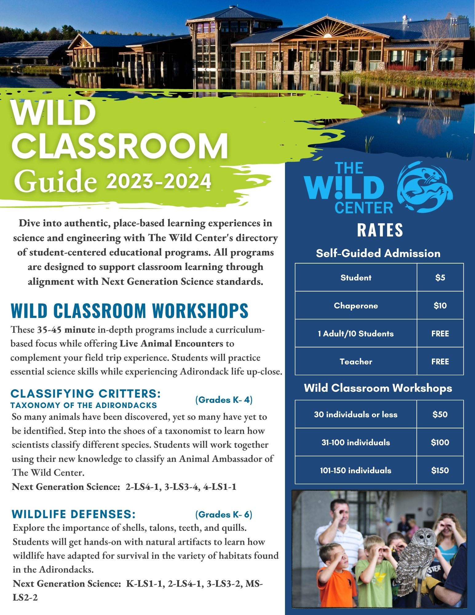 The Wild Classroom guide for 2023-24