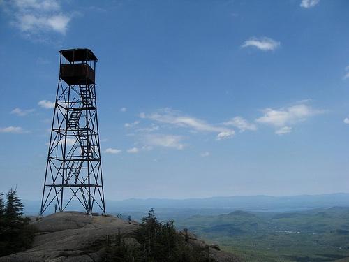 Viewing structure on mountain top